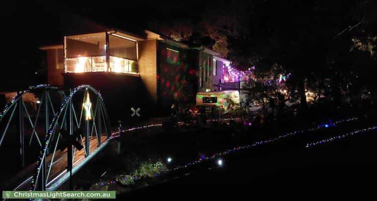 Christmas Light display at 23 Chowilla Street, Eden Hills