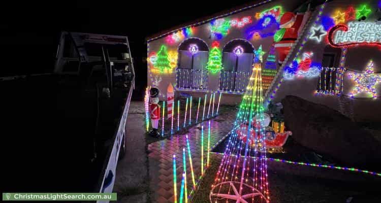 Christmas Light display at 12 Piper Close, Kingswood