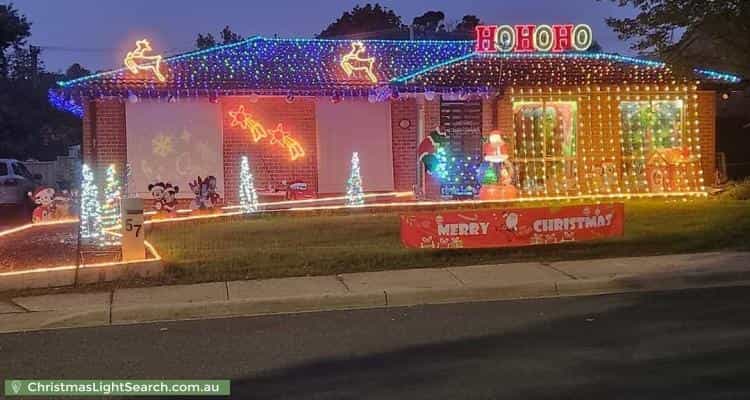 Christmas Light display at 57 Duggan Street, Calwell