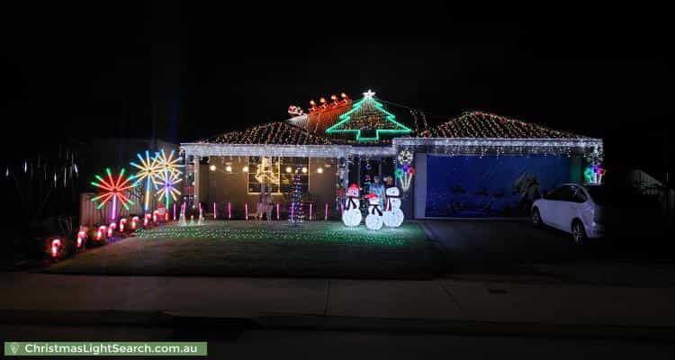 Christmas Light display at 32 Goldsbrough Entrance, Helena Valley