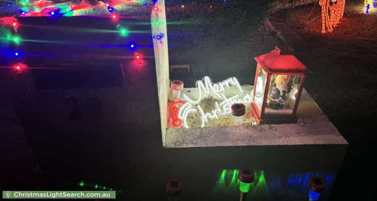 Christmas Light display at 22 Alexis Street, Hope Valley