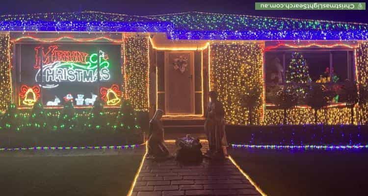 Christmas Light display at 15 Sutherland Avenue, Aspendale Gardens