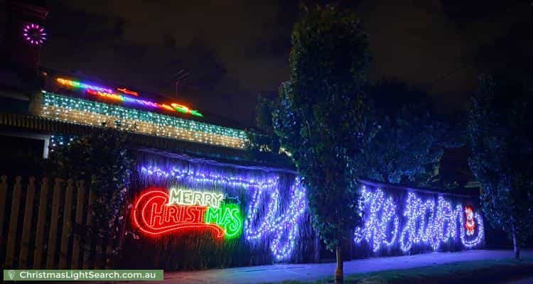 Christmas Light display at 15 Jeanette Street, Woodville Park