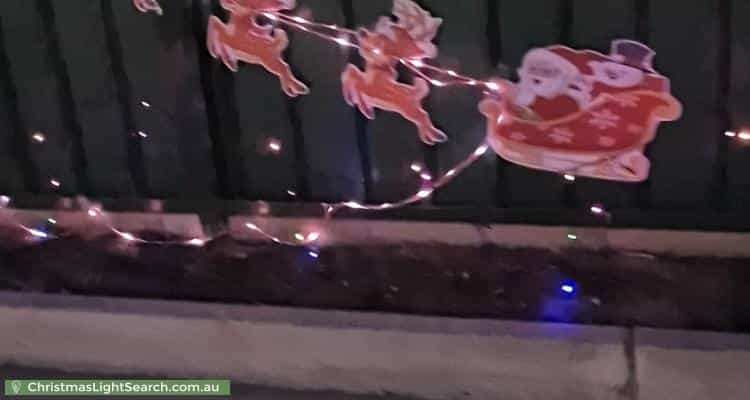 Christmas Light display at 6B Banks Crescent, Evanston