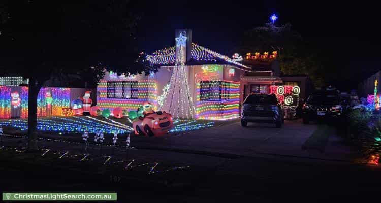 Christmas Light display at 102 Baker Street, Glengowrie