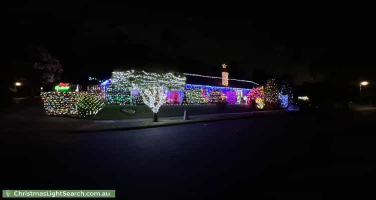 Christmas Light display at 13 Lascelle Drive, Vermont South