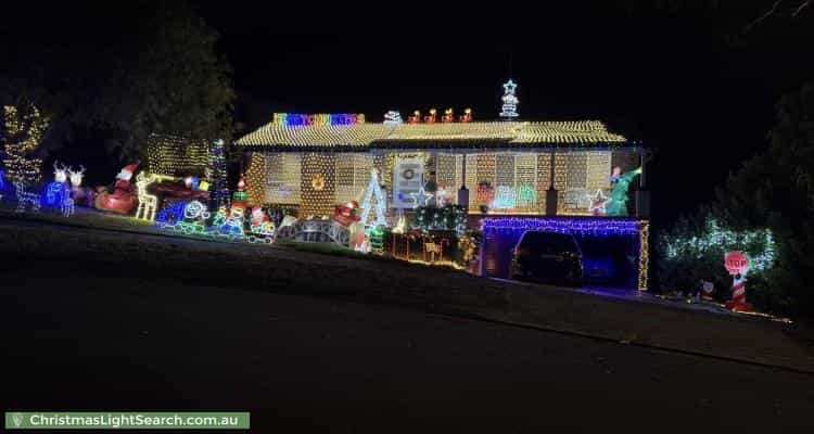 Christmas Light display at 2 Windle Place, Menai