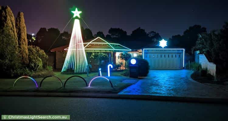 Christmas Light display at 22 Burtonia Place, Canning Vale