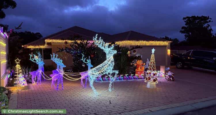 Christmas Light display at 13 Glenn Place, Duncraig