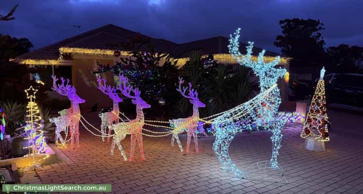 Christmas Light display at 13 Glenn Place, Duncraig