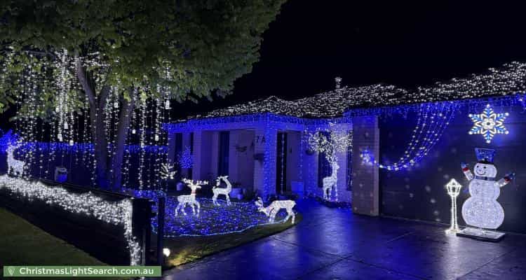 Christmas Light display at 7A Brandary Place, Hastings