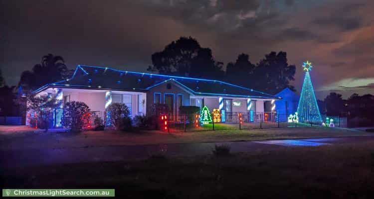 Christmas Light display at 155 Kindlebark Drive, Medowie