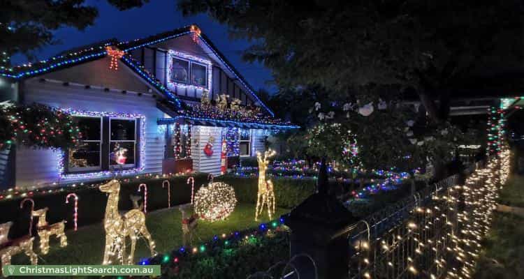 Christmas Light display at 21 Vernon Street, Croydon