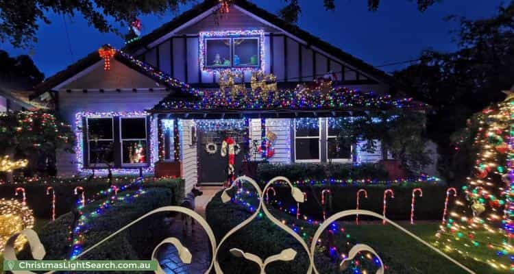 Christmas Light display at 21 Vernon Street, Croydon