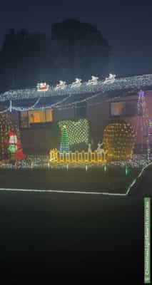 Christmas Light display at 2 Napper Place, Charnwood