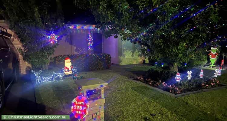 Christmas Light display at 17 Explorer Parade, Hewett