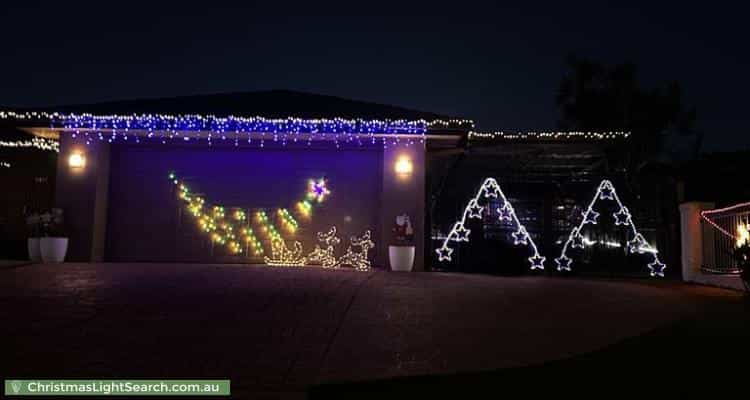 Christmas Light display at 6 Lewis Place, Manly West