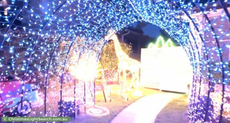 Christmas Light display at 26 Nicholson Avenue, St Ives