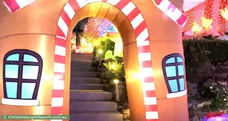 Christmas Light display at 26 Nicholson Avenue, St Ives