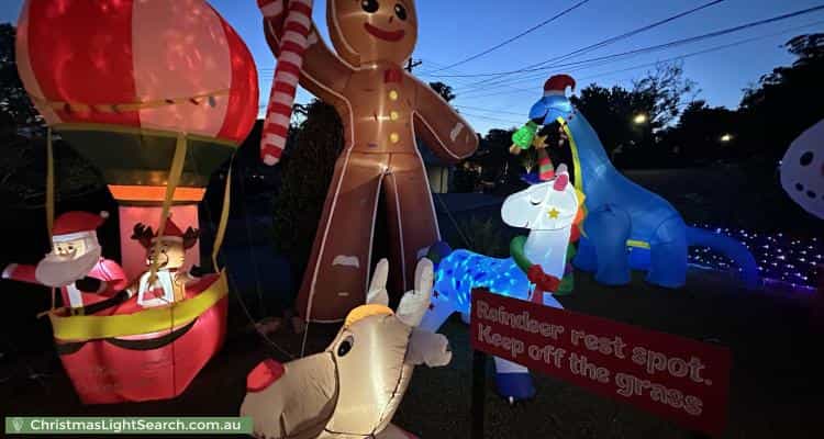 Christmas Light display at 26 Nicholson Avenue, St Ives
