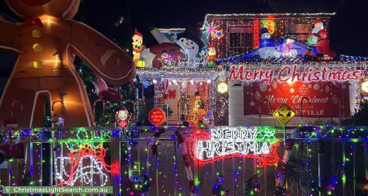 Christmas Light display at 8 Clisdell Avenue, Canterbury