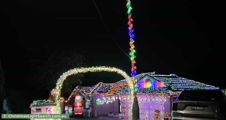 Christmas Light display at  Throsby Close, Barden Ridge