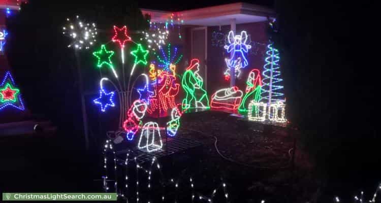 Christmas Light display at 41 Jacaranda Grove, Golden Grove