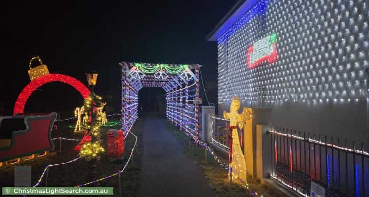 Christmas Light display at 49 Frances Burke Street, Gungahlin