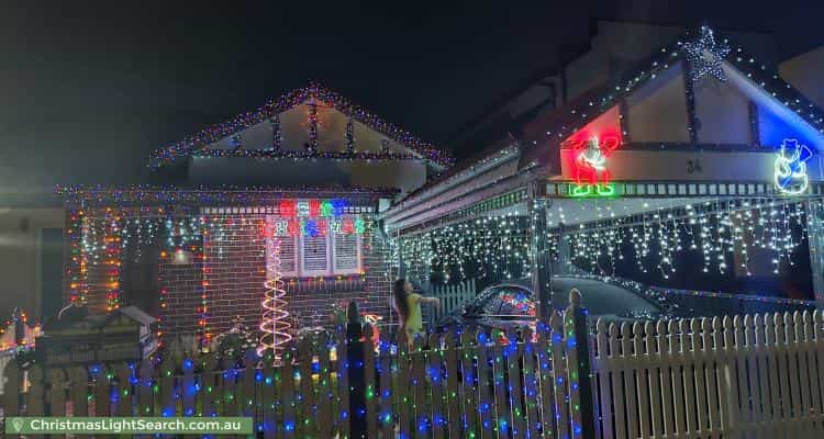 Christmas Light display at 34 Hugh Street, Belmore