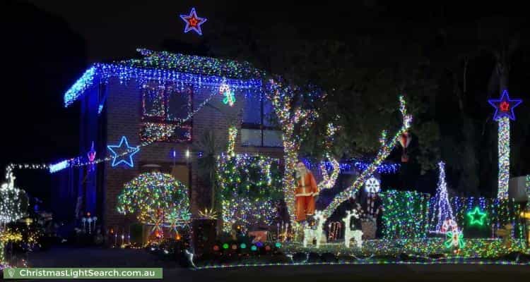 Christmas Light display at 7 Carramar Court, Bayswater