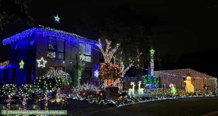 Christmas Light display at 7 Carramar Court, Bayswater