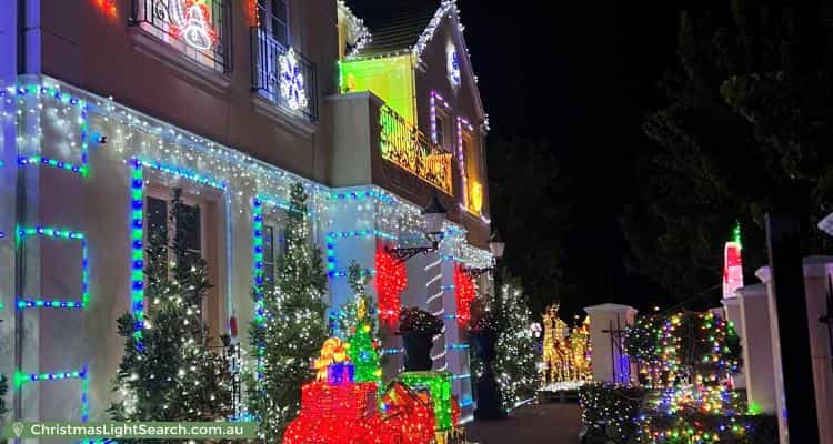 Christmas Light display at 22 Sandpiper Drive, Taylors Lakes