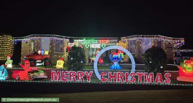 Christmas Light display at 25 Amber Grove, Bolwarra Heights