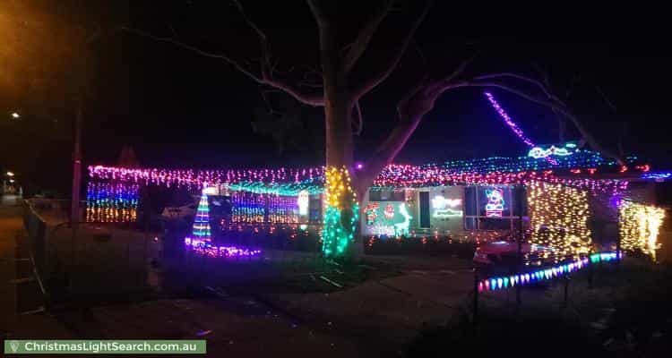 Christmas Light display at 394 Hancock Road, Surrey Downs