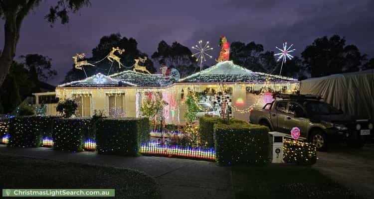 Christmas Light display at 2 Hartsmere Drive, Berwick