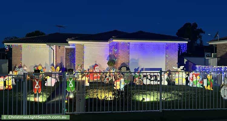 Christmas Light display at 3 Shelley Place, Wetherill Park