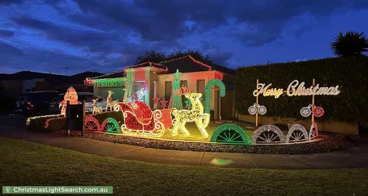 Christmas Light display at 58 Corringa Way, Craigieburn