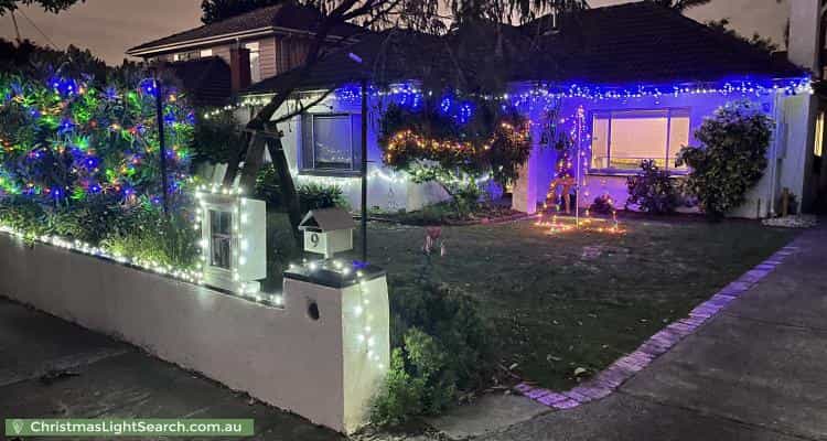 Christmas Light display at 9 Surrey Street, Bentleigh East