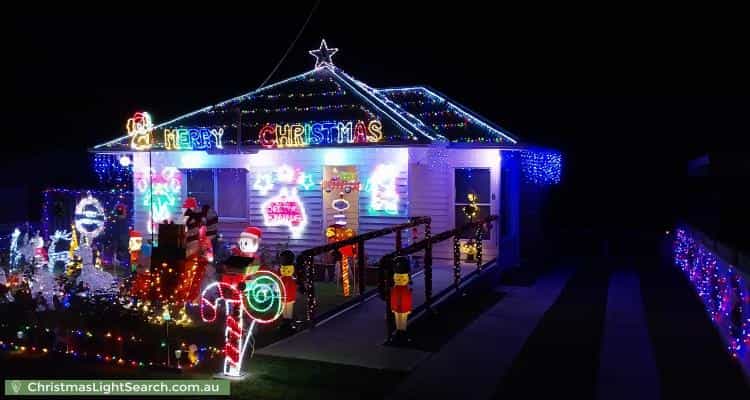 Christmas Light display at 6 Duke Street, Morpeth