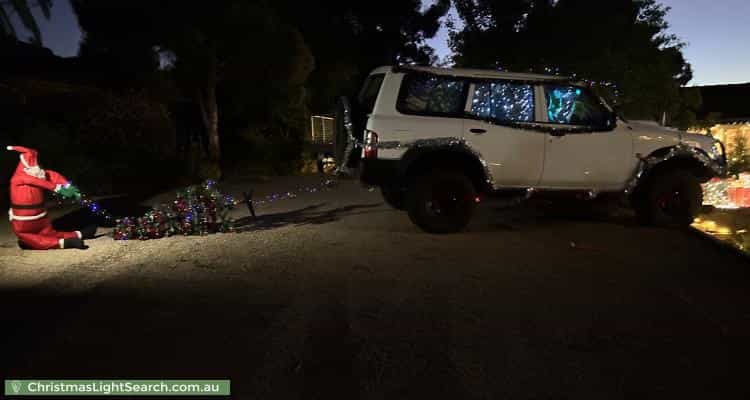 Christmas Light display at 25 Birt Avenue, Salisbury Heights