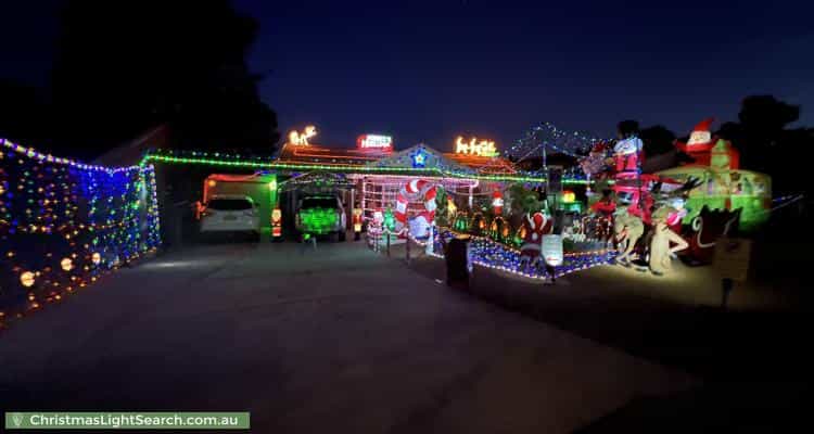 Christmas Light display at 17 Throsby Close, Karabar