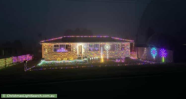 Christmas Light display at 12 Haywoods Lane, Somerset