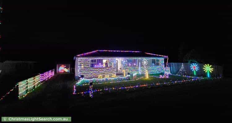 Christmas Light display at 12 Haywoods Lane, Somerset