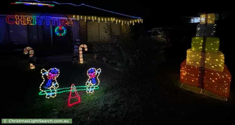 Christmas Light display at 16 Wanbi Court, Craigmore