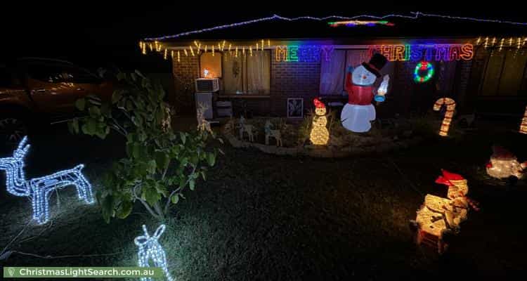 Christmas Light display at 16 Wanbi Court, Craigmore