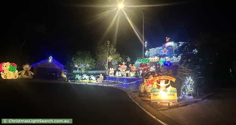 Christmas Light display at 18 Tully Place, Jerrabomberra