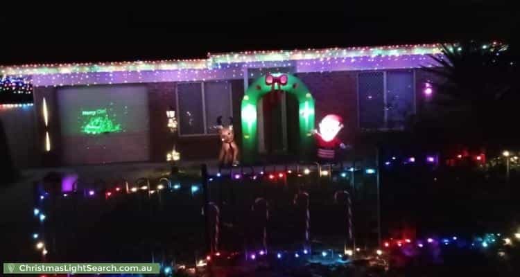 Christmas Light display at 19 Clearview Crescent, Clearview