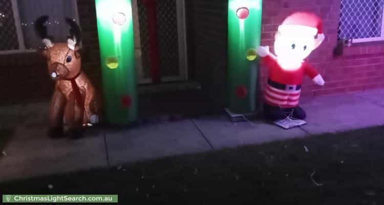 Christmas Light display at 19 Clearview Crescent, Clearview