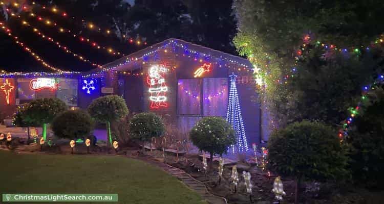 Christmas Light display at 17 Lord Hobart Court, Surrey Downs