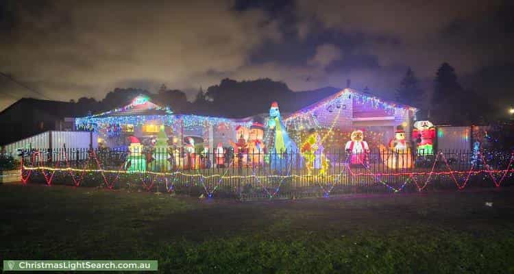 Christmas Light display at 105 Seabrooke Avenue, Rockingham